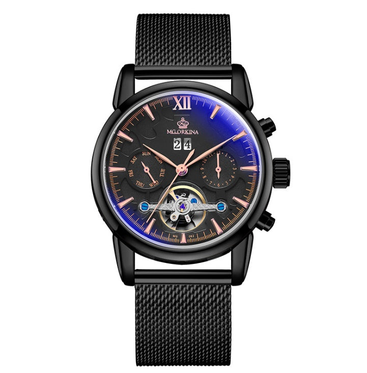 AeroBlue Automatic Crystal Watch