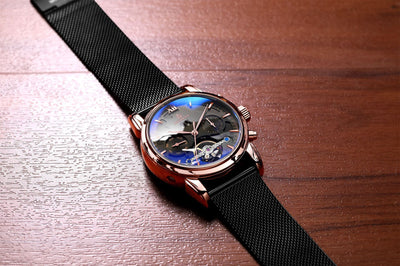 AeroBlue Automatic Crystal Watch