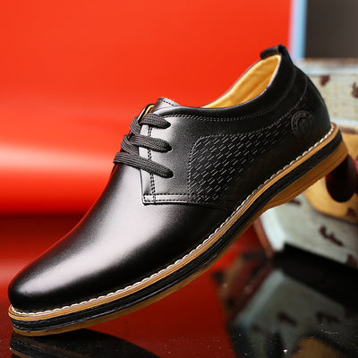 New Men's Shoes Round Toe Lace-Up Casual Shoes