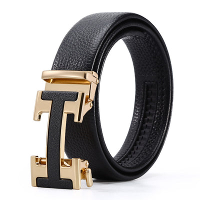 Automatic Leather Buckle Belt