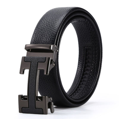 Automatic Leather Buckle Belt