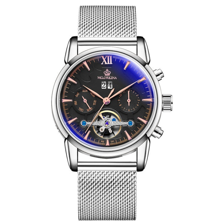 AeroBlue Automatic Crystal Watch