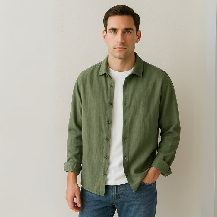 Linen Blend Autumn Coat