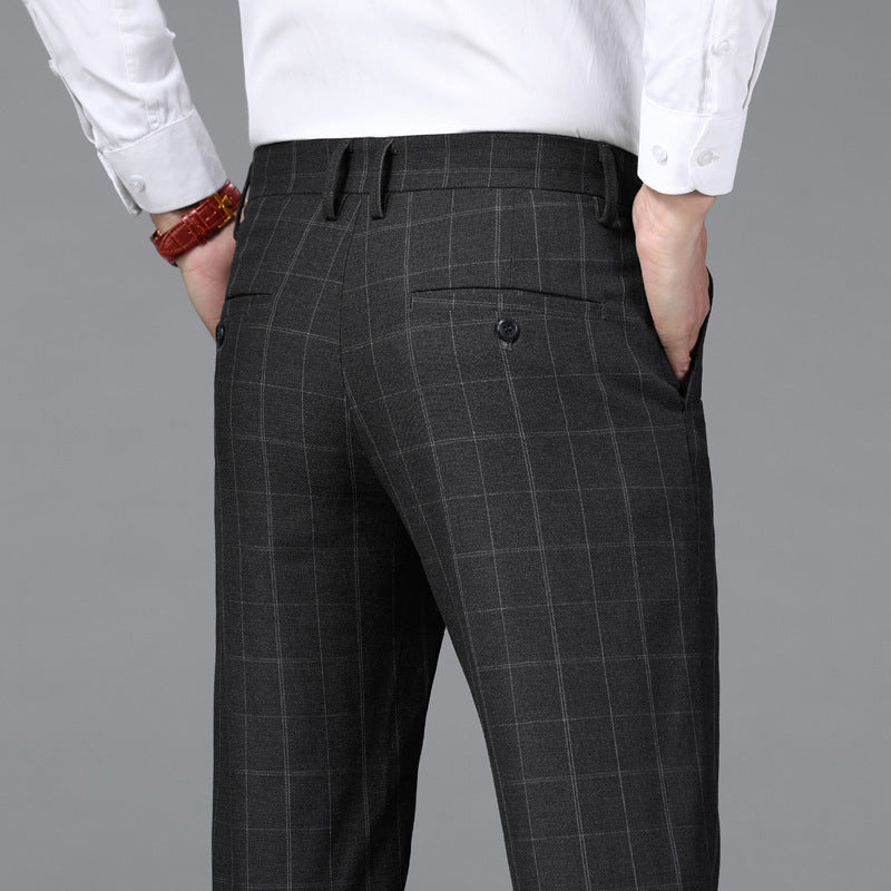 Plaid Casual Business Trousers