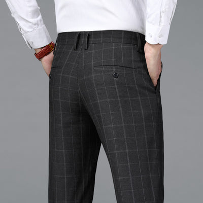 Plaid Casual Business Trousers