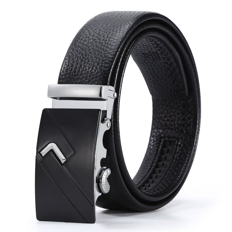 Automatic Leather Buckle Belt