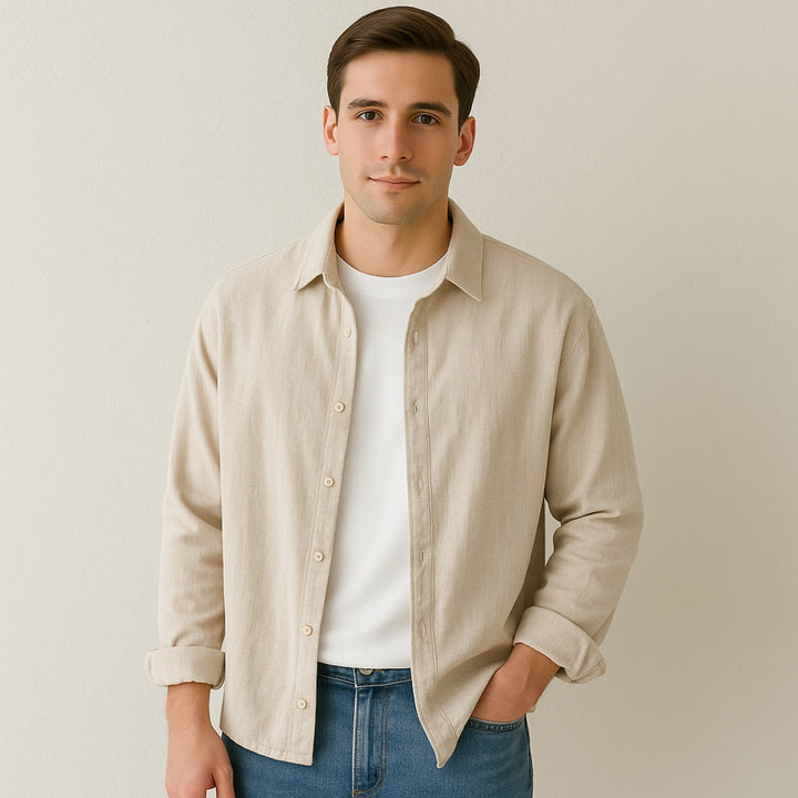 Linen Blend Autumn Coat