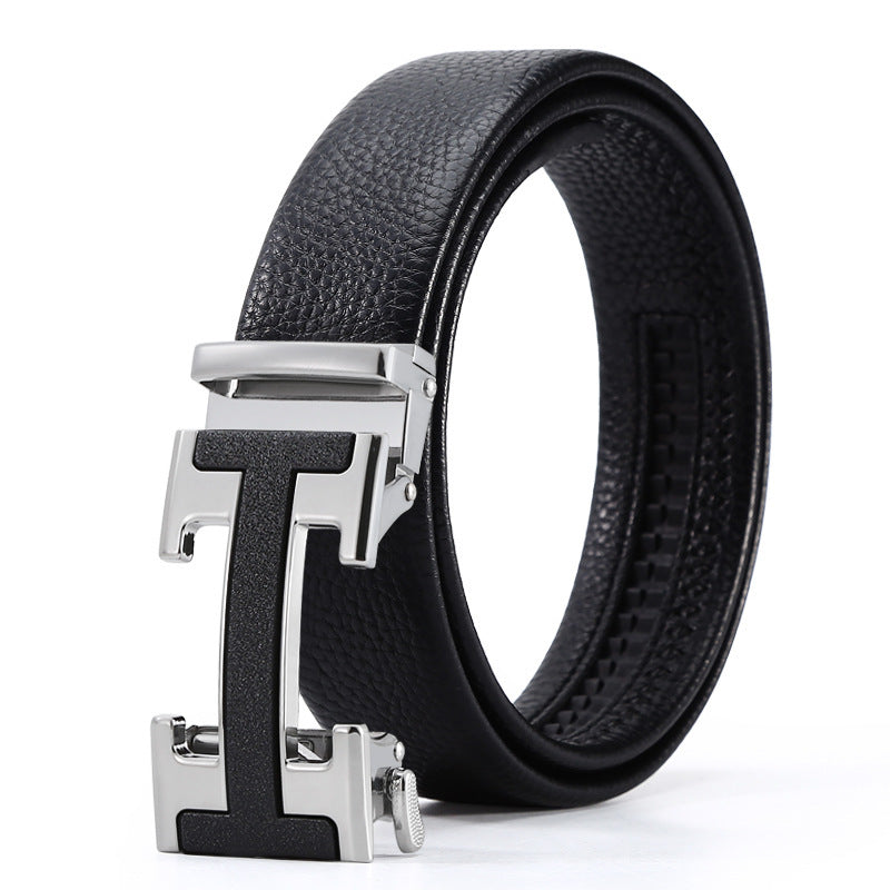 Automatic Leather Buckle Belt