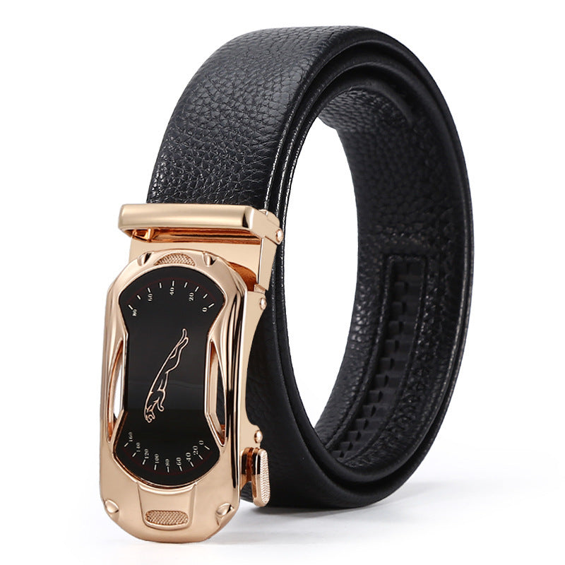 Automatic Leather Buckle Belt