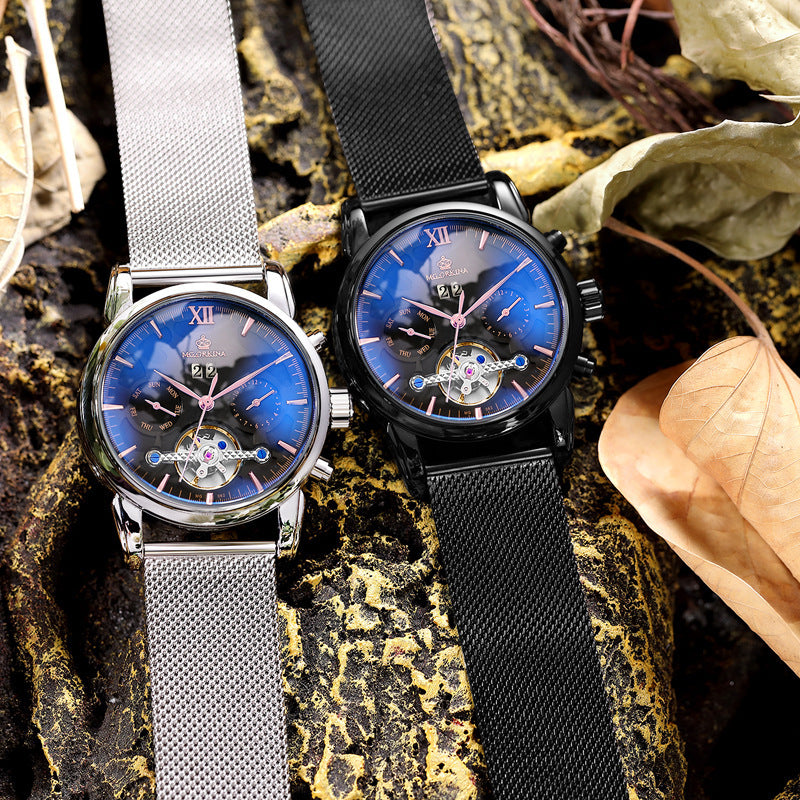 AeroBlue Automatic Crystal Watch