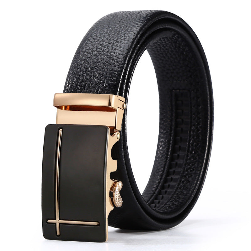 Automatic Leather Buckle Belt