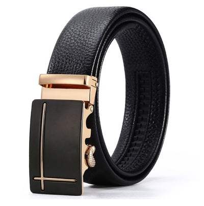 Automatic Leather Buckle Belt