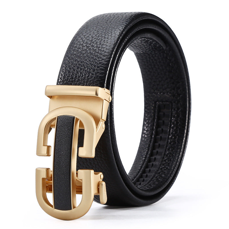 Automatic Leather Buckle Belt