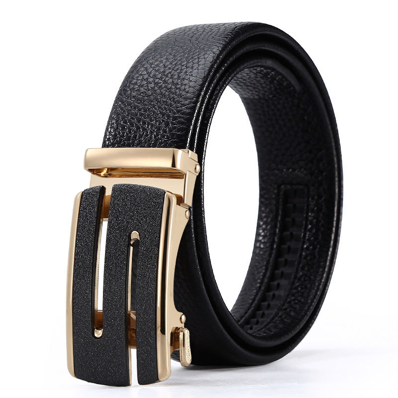 Automatic Leather Buckle Belt