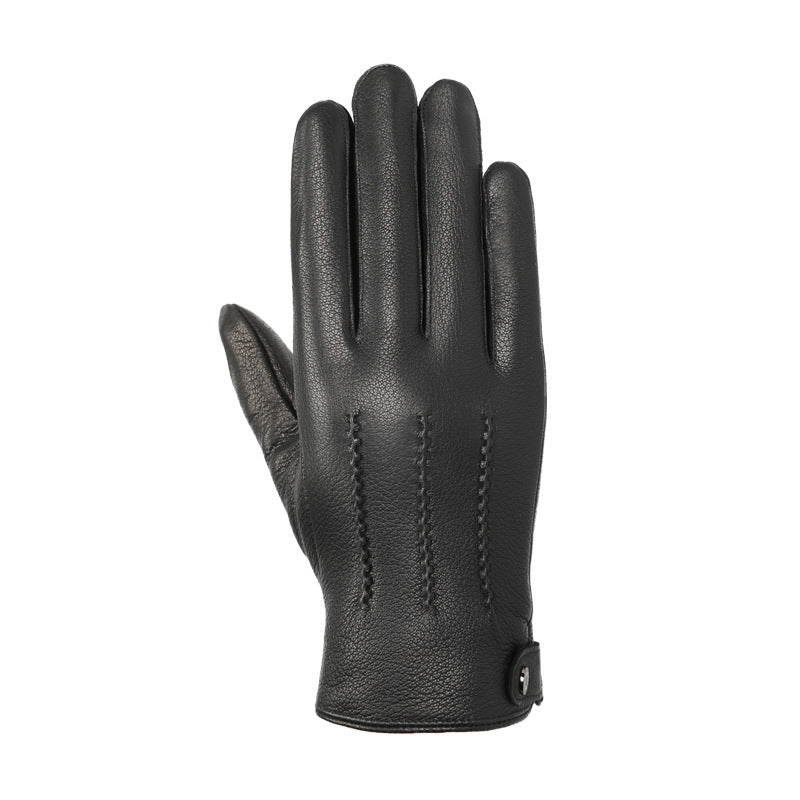 Fleece-Lined Leather Gloves